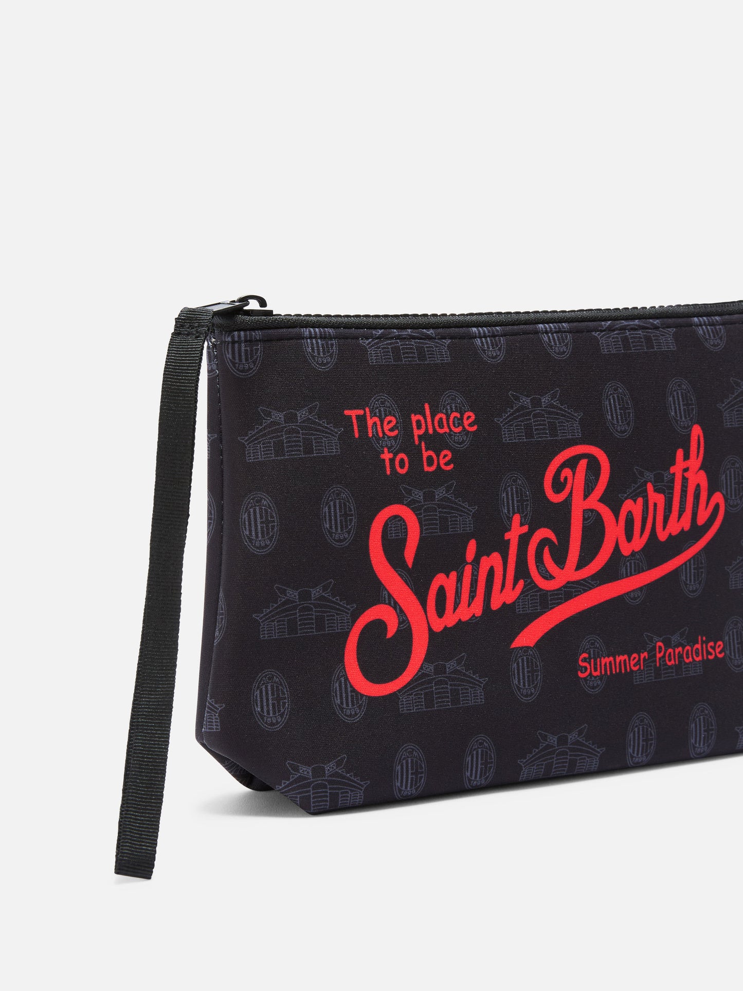 Schwarzer Aline-Scuba-pouch mit AC Milan-Logoprint | AC MILAN SPECIAL EDITION 