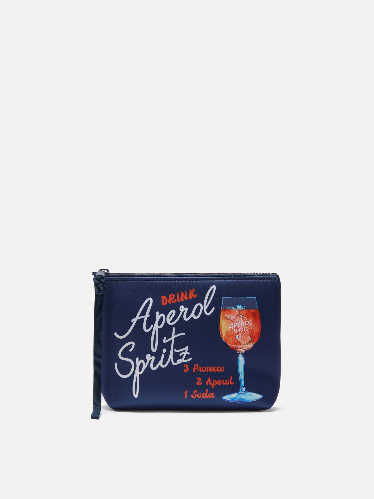 Pochette Aline in scuba con stampa Ricetta Spritz