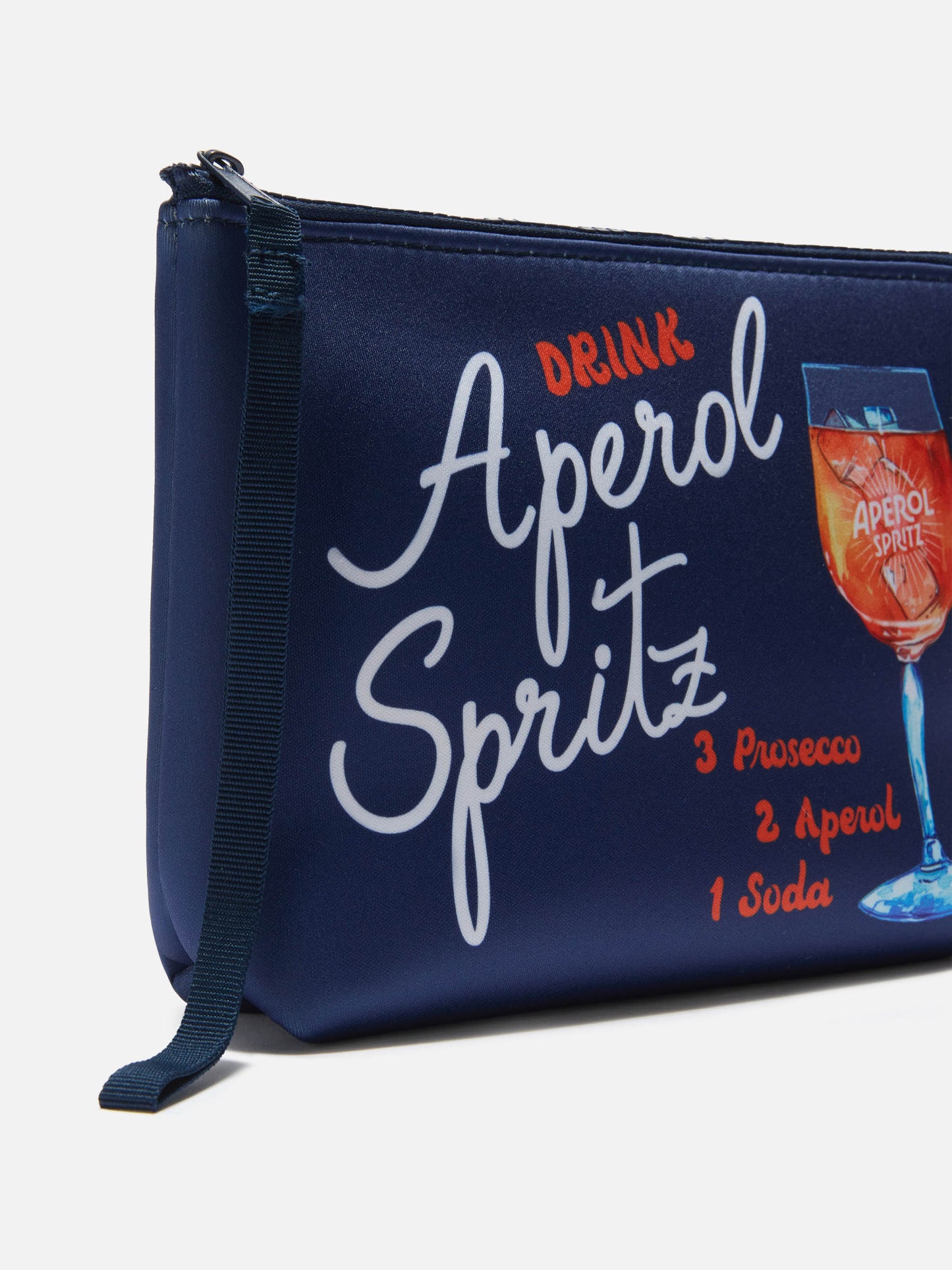 Pochette Aline in scuba con stampa Ricetta Spritz