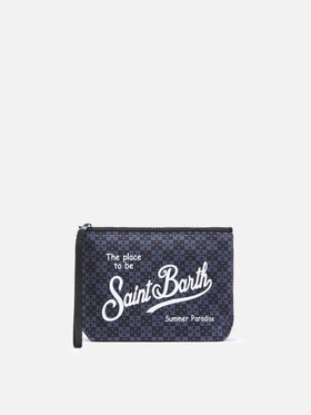 Black Aline scuba pouch with Pisa SC Logo print | PISA SC SPECIAL EDITION