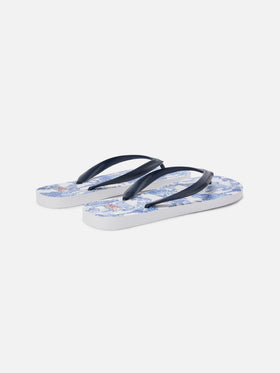Infradito Alma slip-on in gomma con stampa Toile de Jouy