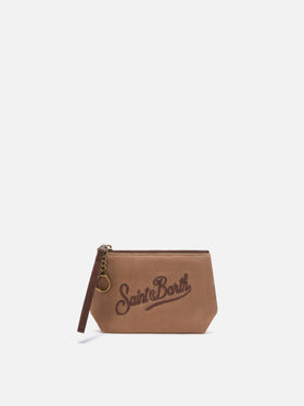 Nut Mini Aline gewachst pouch mit Logostickerei 