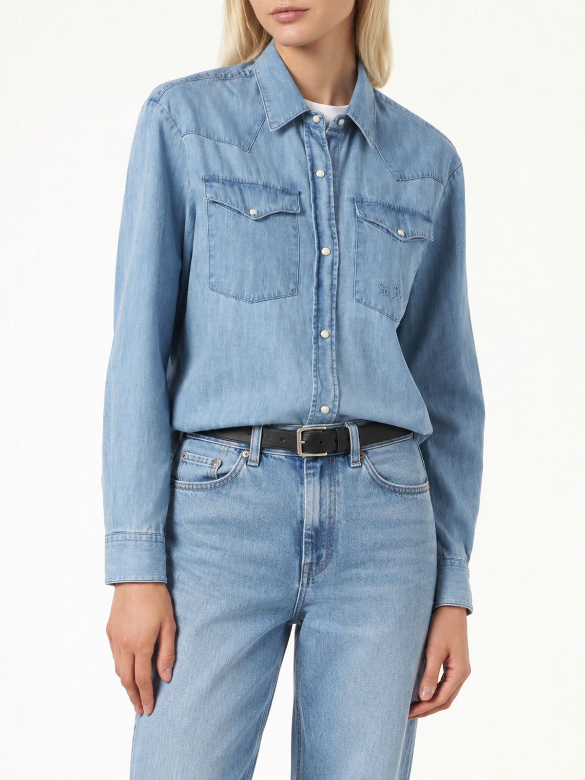 Camisa vaquera Amaya Tex en denim azul claro 
