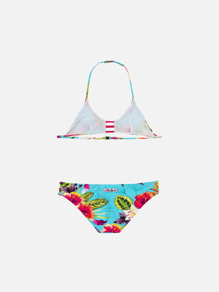 Girl bikini ibiscus print