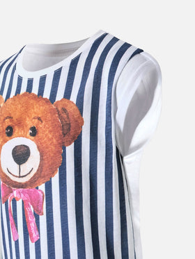Cotton t-shirt Amelie with teddy bears print