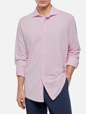 Camicia Amalfi in jersey piquet rosa