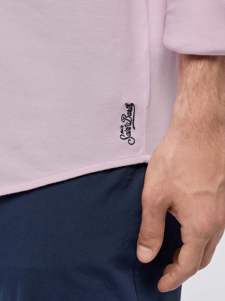 Amalfi pink jersey piquet shirt