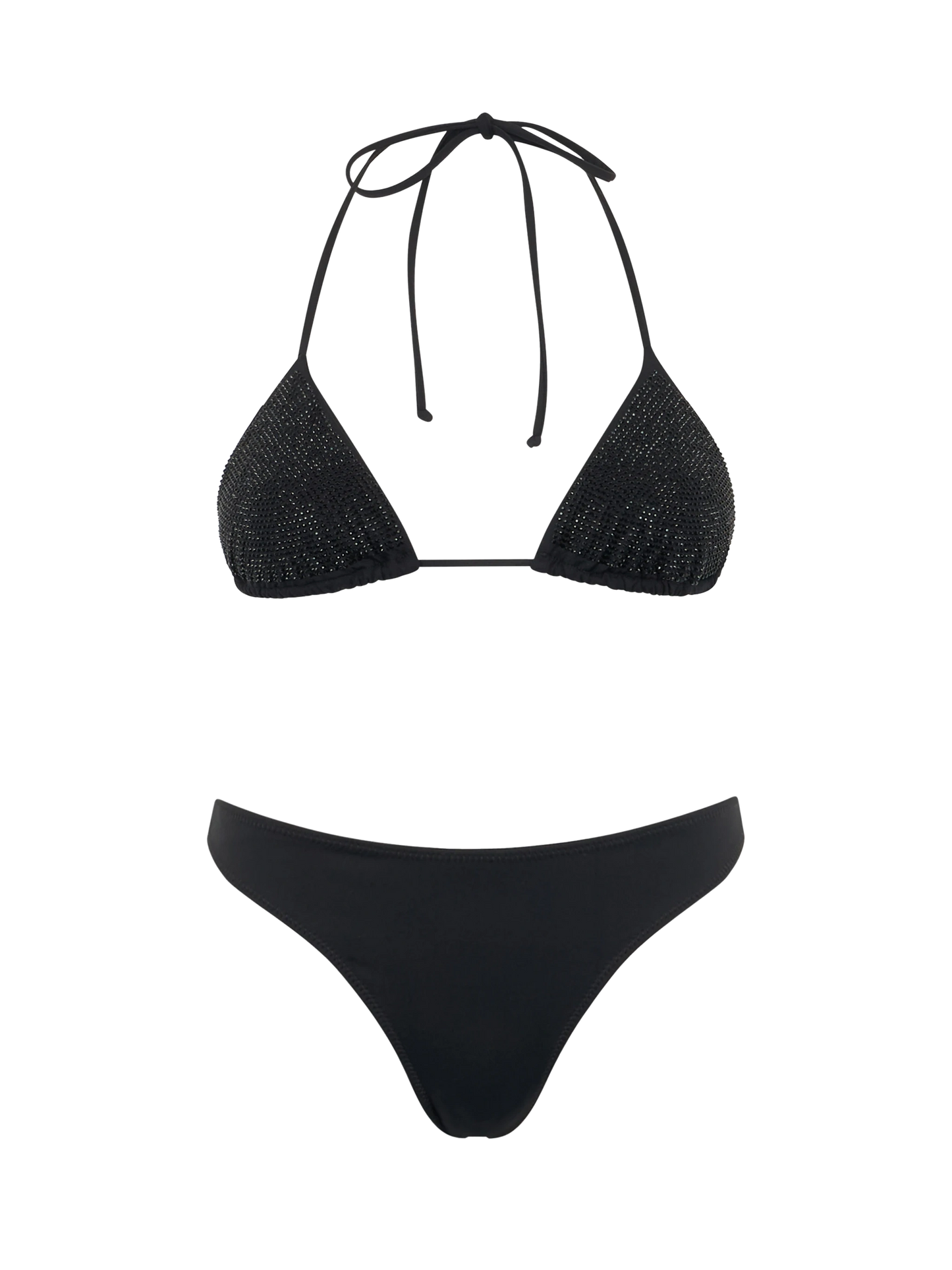 Woman black triangle bikini Annabelle Naomi with rhinestones