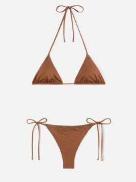 Brauner Annabelle Marielle Bikini mit Strass 