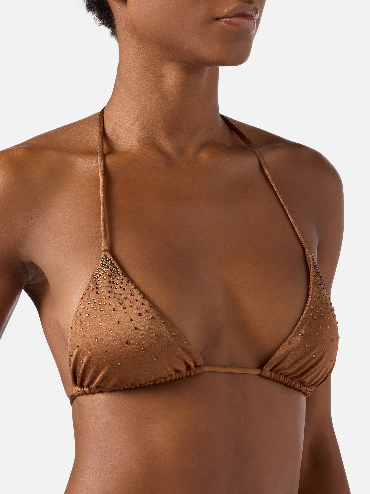 Brauner Annabelle Marielle Bikini mit Strass 