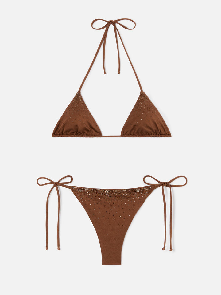 Annabelle Marielle brown bikini with strass