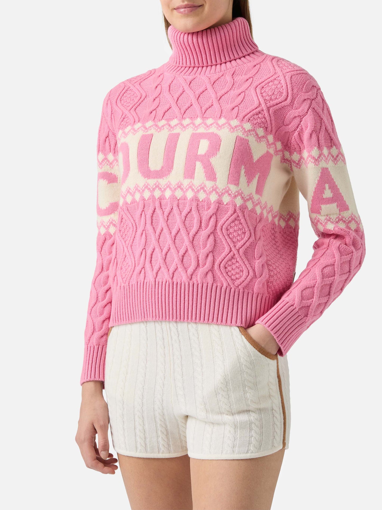 Half-turtleneck sweater Anton with Saint Barth jaquard