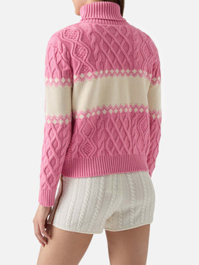 Half-turtleneck sweater Anton with Saint Barth jaquard