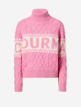 Half-turtleneck sweater Anton with Saint Barth jaquard