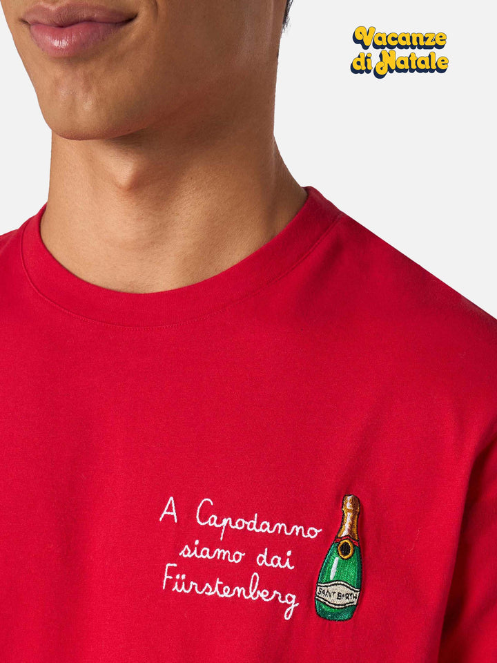 Man heavy cotton t-shirt Arnott with A Capodanno siamo dai Furstenberg embroidery | VACANZE DI NATALE SPECIAL EDITION