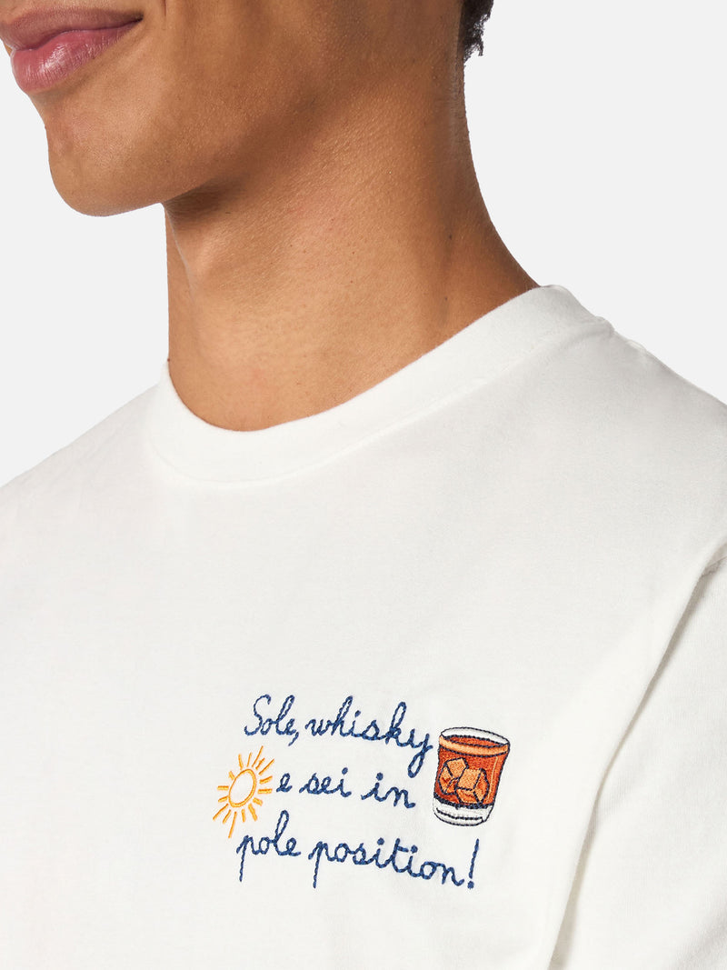 Man t-shirt Arnott with Sole, whisky... embroidery | VACANZE DI NATALE SPECIAL EDITION