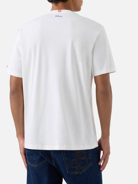 Arnott T-Shirt in Weiß mit Scrooge-McDuck-Print und „Felici e Contanti“-Schriftzug 