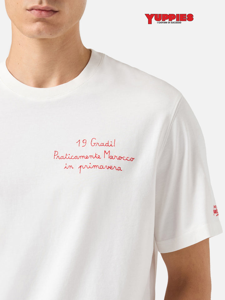 Winter cotton t-shirt Arnott with Praticamente Marocco... embroidery | YUPPIES SPECIAL EDITION