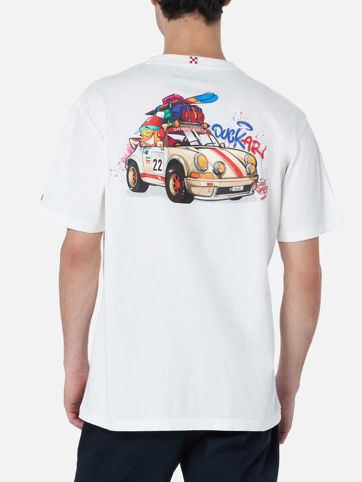 Man heavy cotton t-shirt Arnott with Cryptopuppets Duck car | CRYPTOPUPPETS SPECIAL EDITION