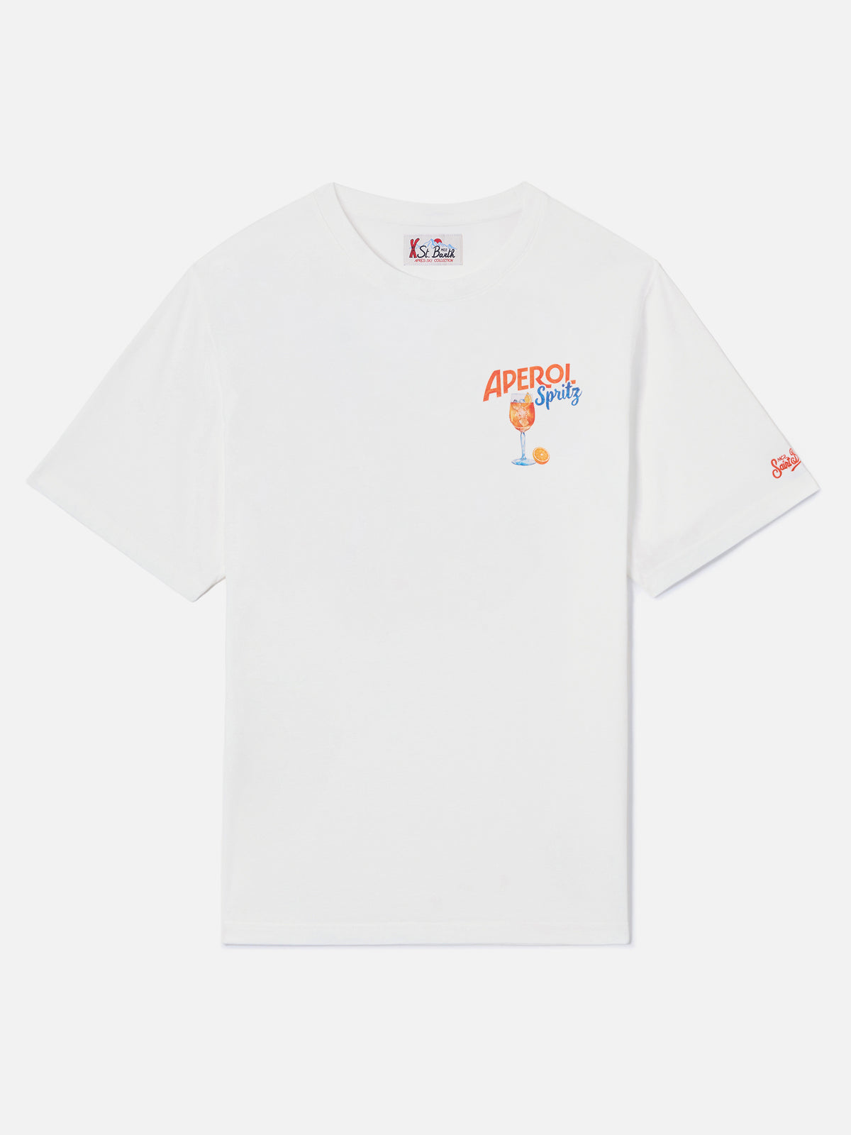 Camiseta de algodón color off white Arnott con estampado Aperol Spritz | Special edition 