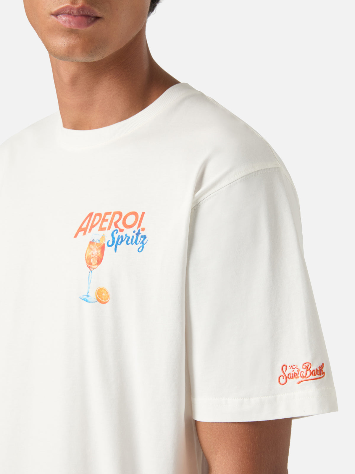 T-shirt Arnott off white in cotone con stampa Aperol Spritz | Special edition