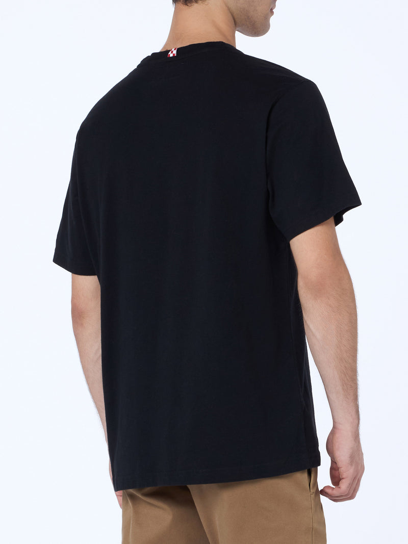 T-shirt da uomo in cotone pesante Arnott con ricamo Barman