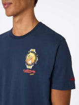 Schweres Baumwoll-T-Shirt für Herren von Arnott mit Crypto Ducktona-Uhrenaufdruck | CRYPTO PUPPETS SPECIAL EDITION