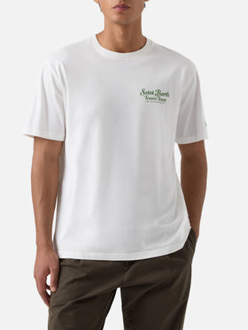 T-shirt Arnott off white in cotone organico con stampa Tennis Team