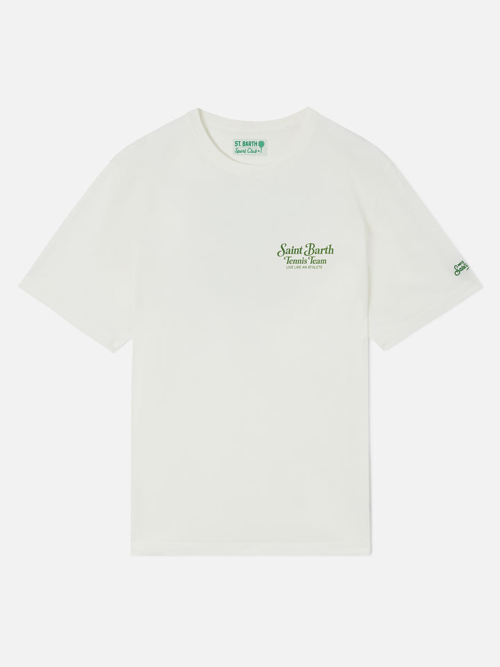 Arnott t-shirt in white with Saint Barth Tennis Team print