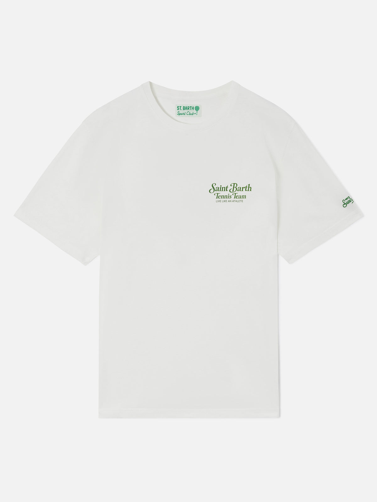 T-shirt Arnott off white in cotone organico con stampa Tennis Team