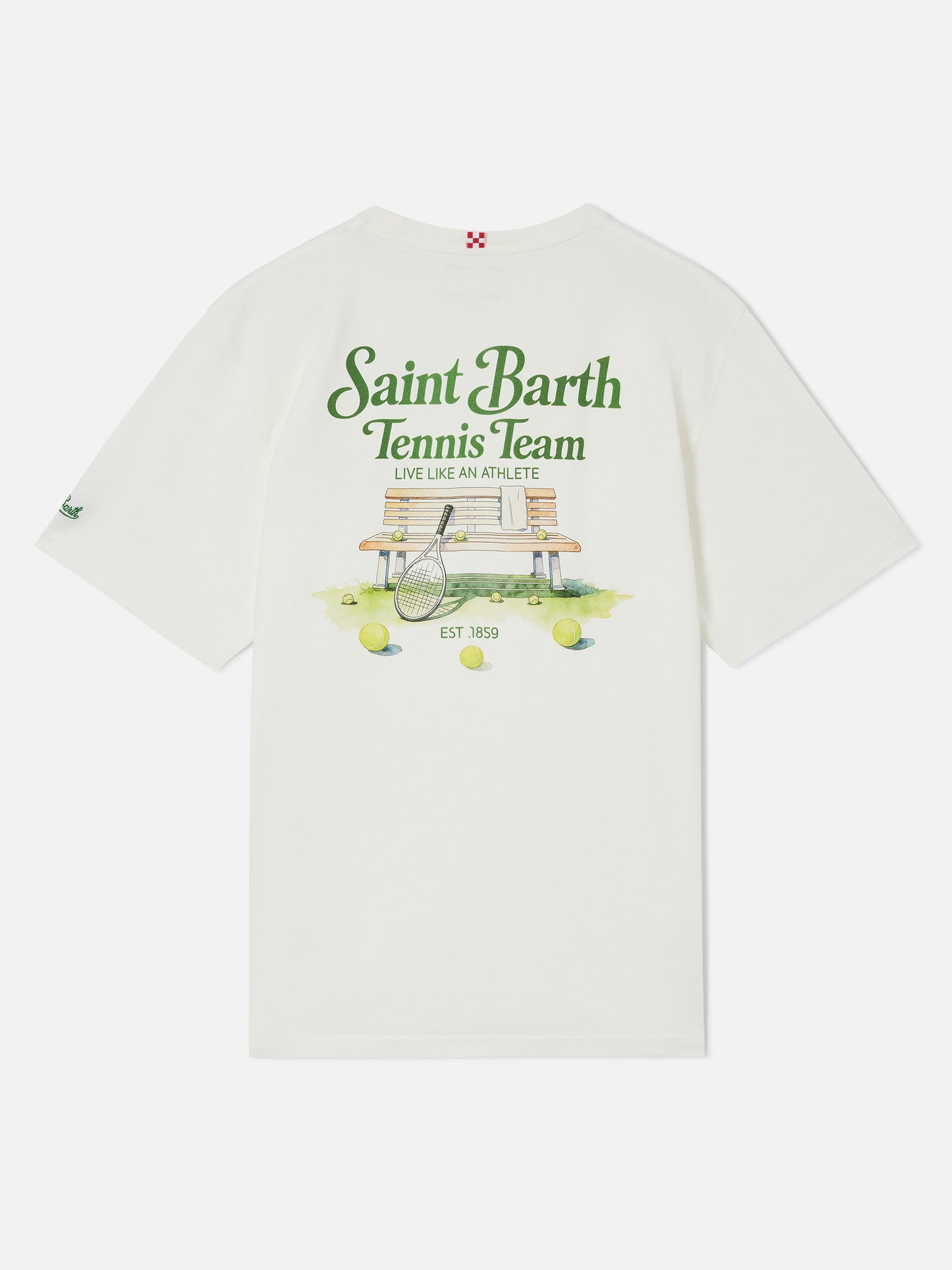Camiseta Arnott en blanco con estampado Saint Barth Tennis Team 