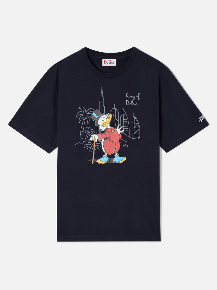 T-shirt Arnott blu navy in cotone organico con ricamo King Of Dubai | Special edition