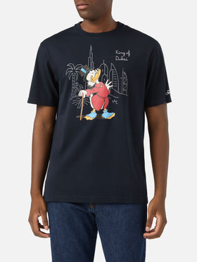 T-shirt en coton biologique blue Arnott avec broderie King Of Dubai | Special edition 