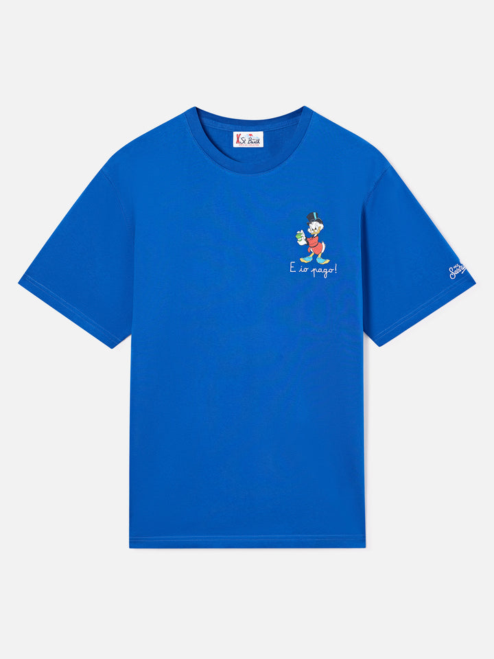 Camiseta de algodón Blue Arnott con bordado E Chi Paga | Special edition 