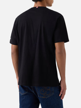 Arnott T-Shirt in Schwarz mit Shots and $tocks-Stickerei 