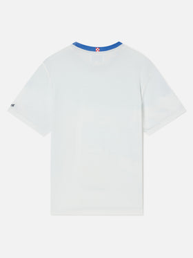 Weißes Arnott T-Shirt aus warmer Baumwolle mit Allover-Print | Special edition 