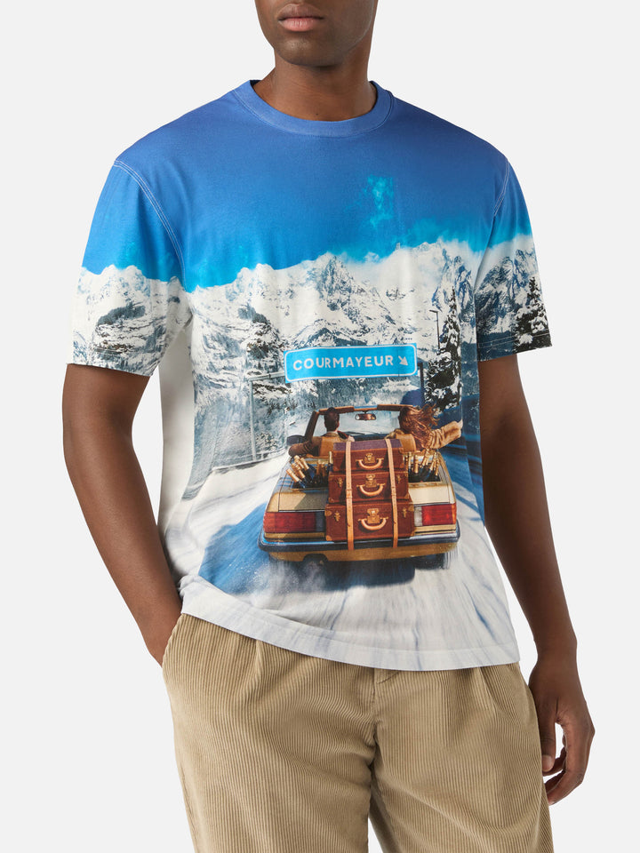 T-shirt Arnott Warm bianca in cotone con stampa all over | Special edition