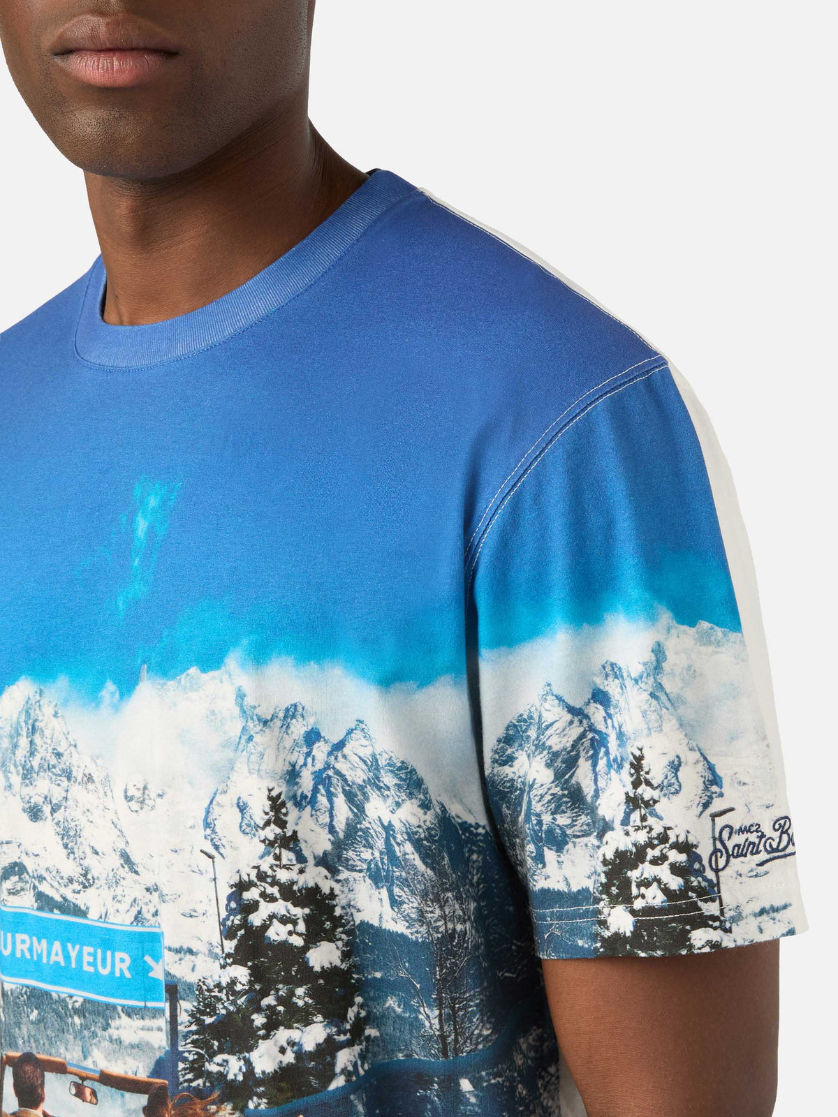 Weißes Arnott T-Shirt aus warmer Baumwolle mit Allover-Print | Special edition 