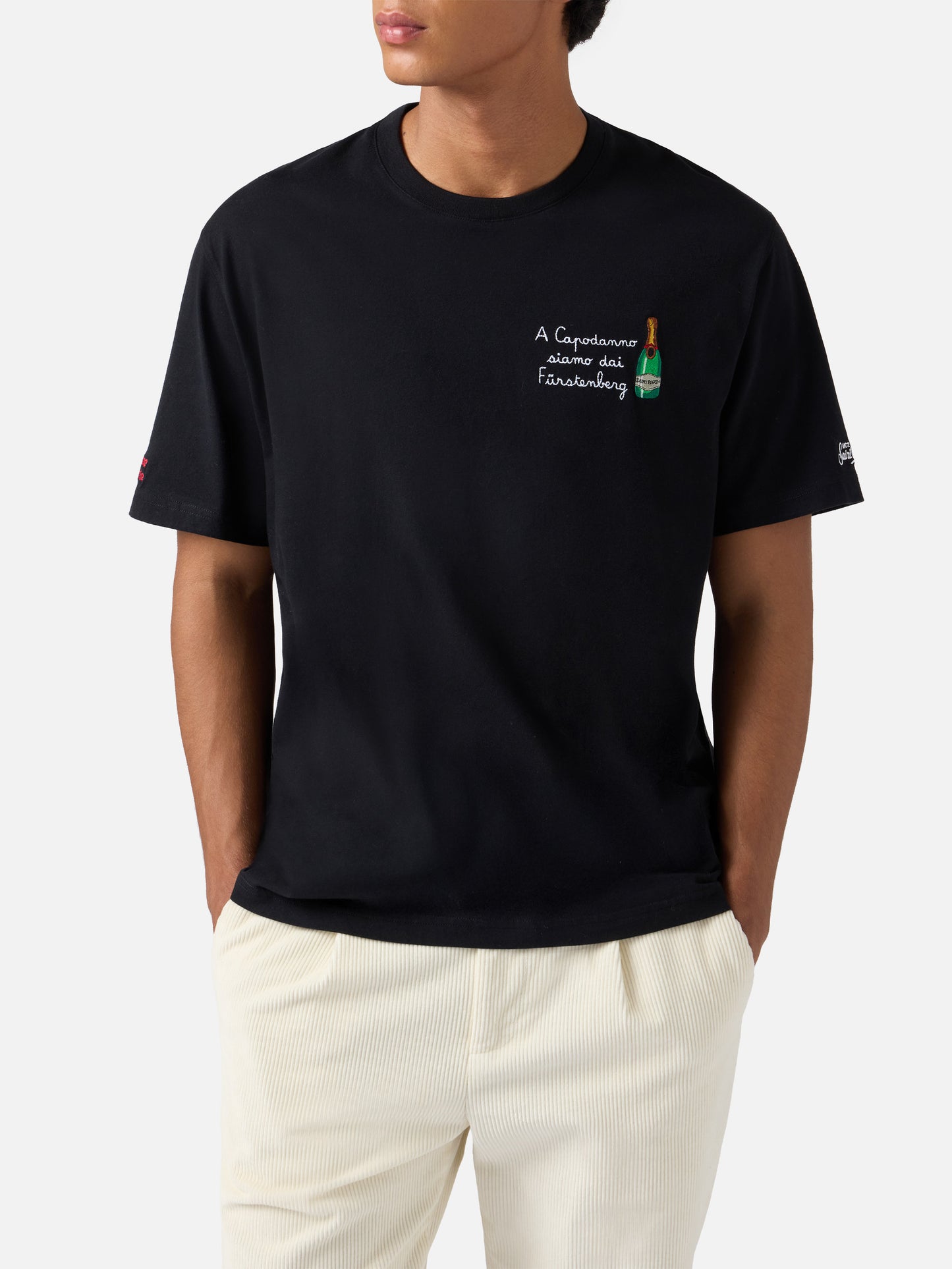 T-shirt Arnott Warm in cotone invernale con ricamo Dai Fürstenberg! | VACANZE DI NATALE EDIZIONE SPECIALE