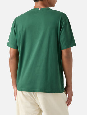 Green Arnott Warm cotton t-shirt with Christmas Spirit embroidery