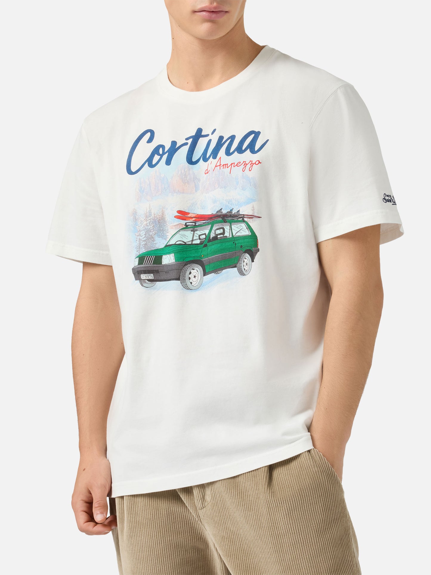 Arnott Warm T-Shirt aus Bio-Baumwolle mit warmem Griff und Panda Cortina-Print