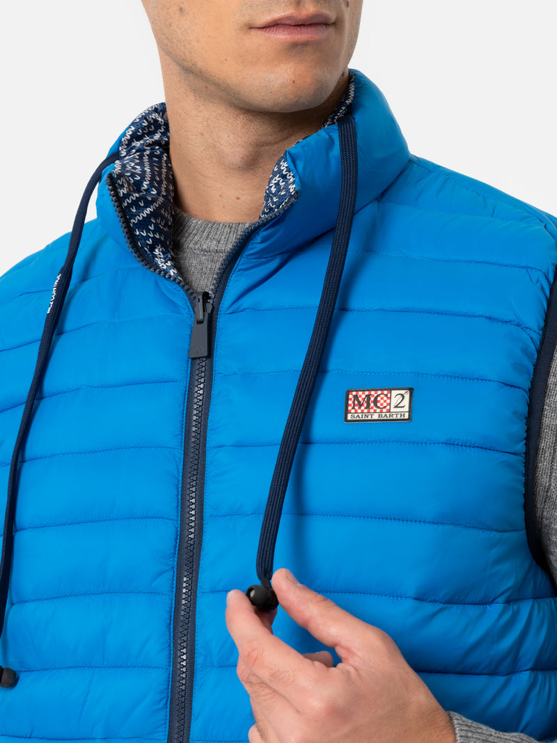 Gilet imbottito da uomo bluette Aspen