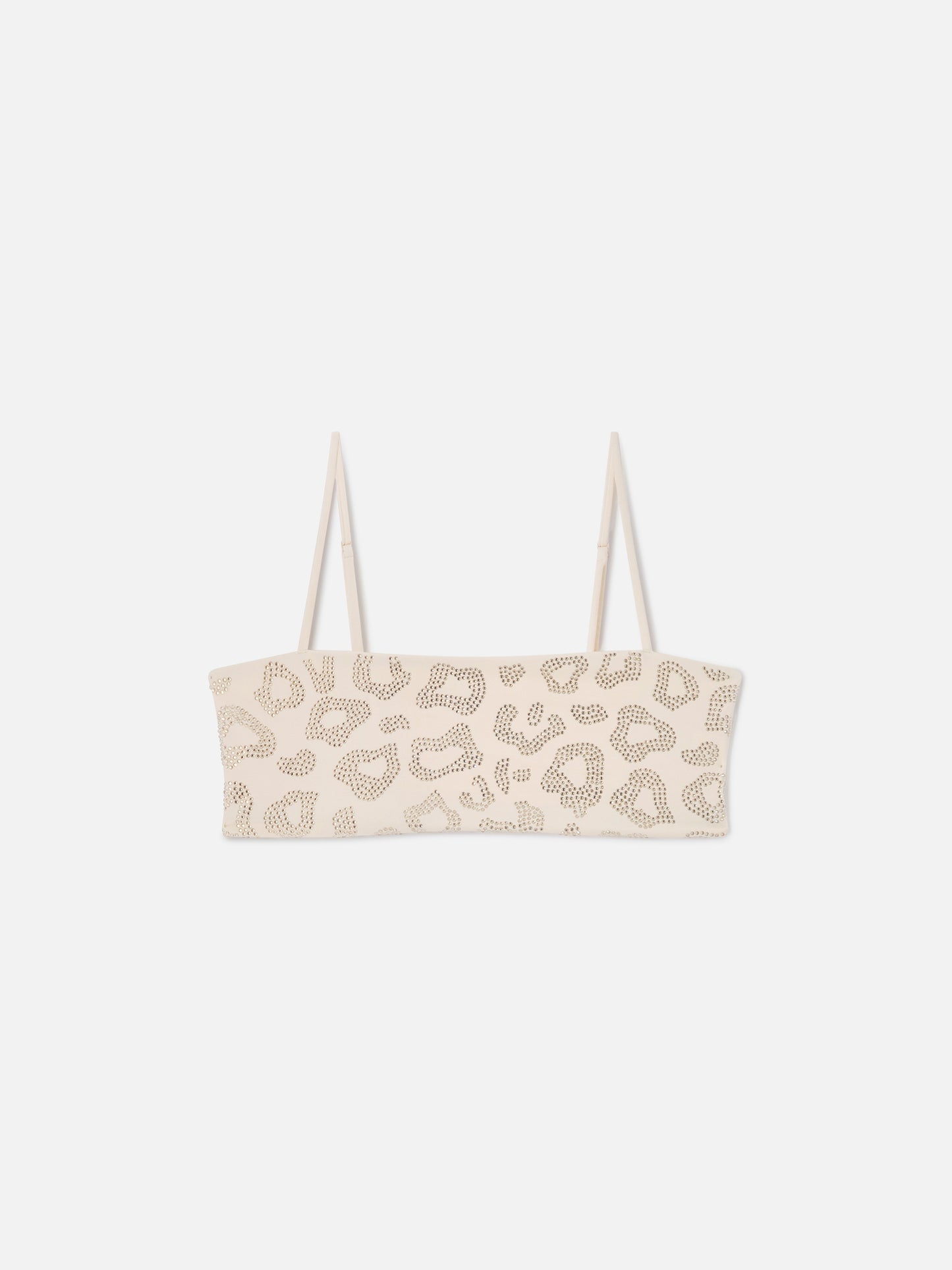 Top de bikini bandeau animalier Athena con strass 
