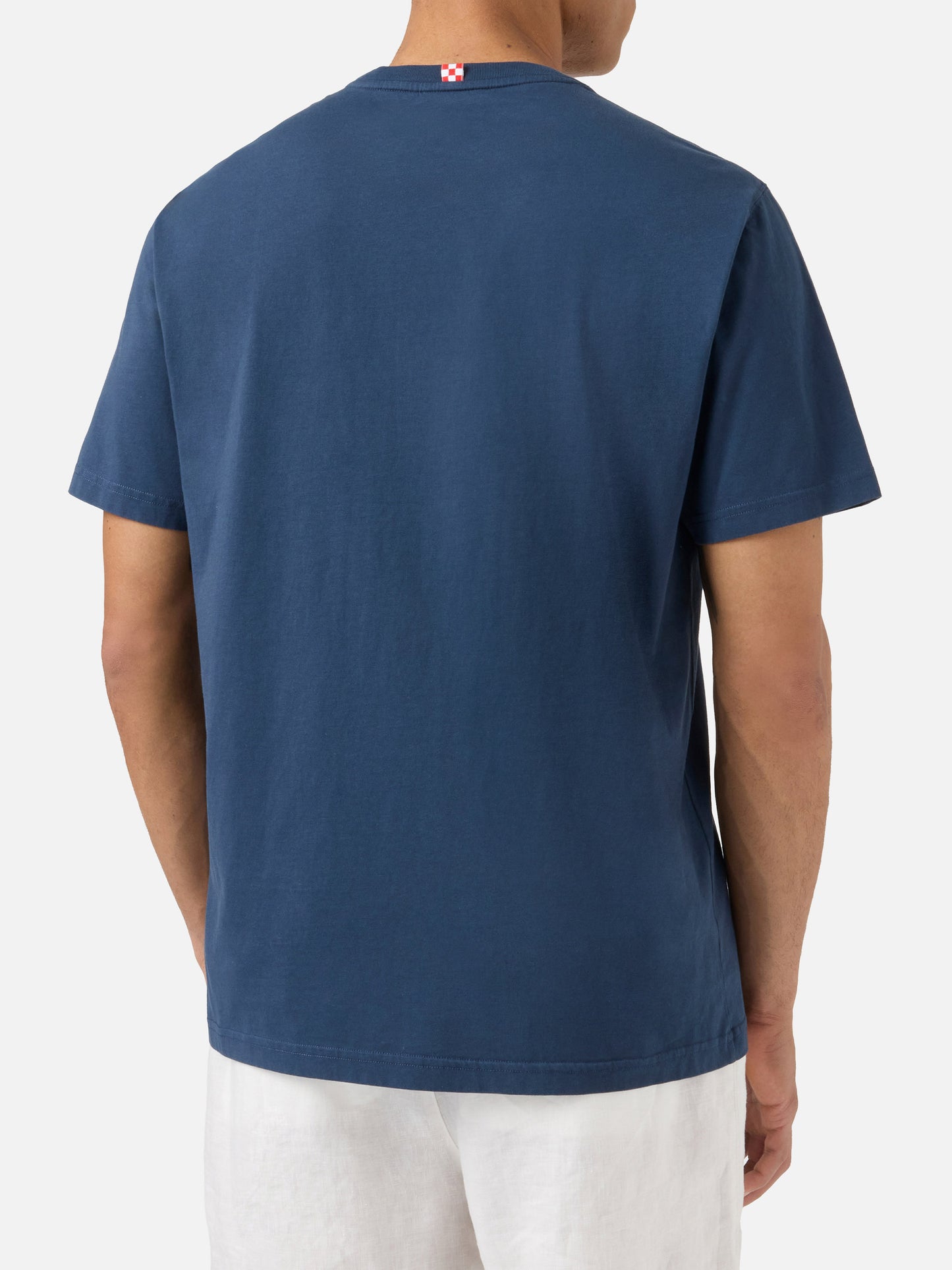 T-shirt Austin blu con orologio e ricamo Do You Want A Cola?