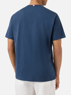 T-shirt Austin blu con orologio e ricamo Do You Want A Cola?
