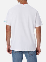 T-shirt da uomo in cotone Austin con stampa orologio e ricamo