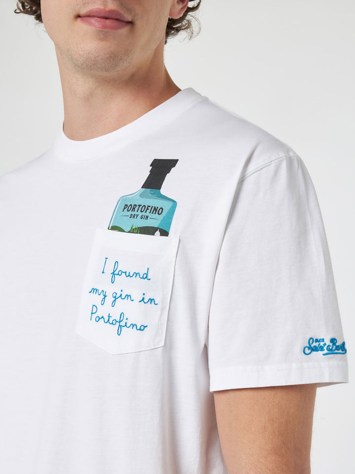 Tshirt in cotone da uomo Austin con ricamo e stampa Portofino Gin | PORTOFINO GIN SPECIAL EDITION