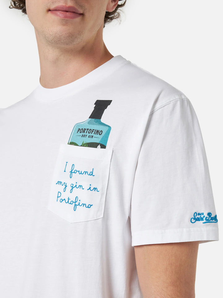 Baumwoll-T-Shirt Austin für Herren mit Stickerei und Portofino Gin-Aufdruck | PORTOFINO GIN SPECIAL EDITION