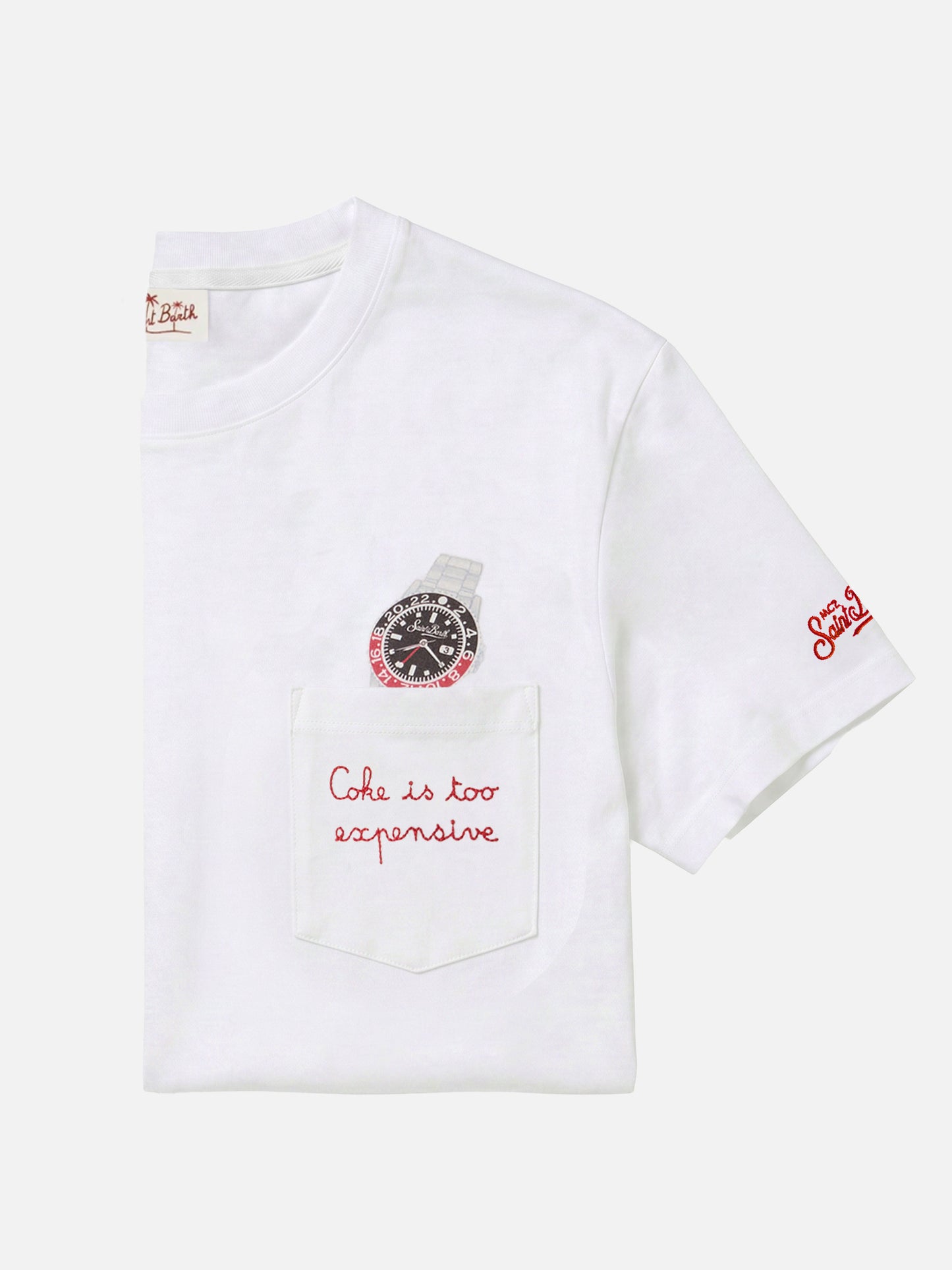 T-shirt Austin en coton avec broderie et imprimé montre 