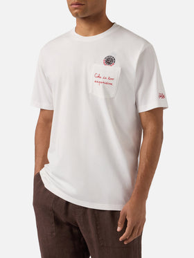 T-shirt Austin en coton avec broderie et imprimé montre 